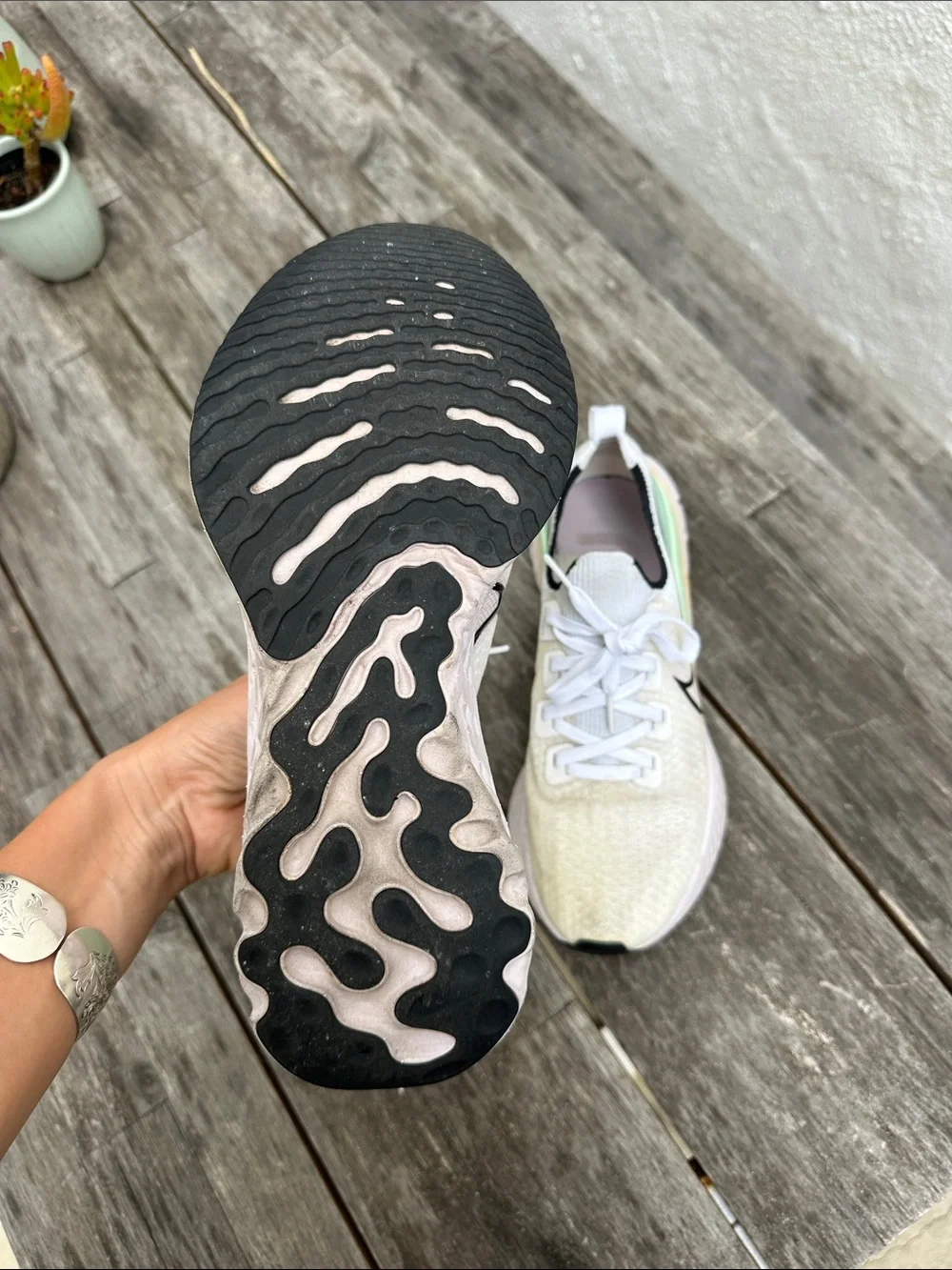 Nike Women's Running Shoes - White, Mint & Pale Pink